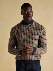 Suéter de tela pata de gallo con alto contenido en lana Ferguson - Imagen 4 de 10