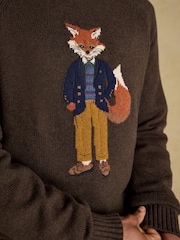Joules Jonty Brown Crew Neck Jumper - Image 7 of 9