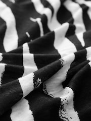 Weiß/Schwarz Zebra-Print - N. Premium – Kurzarm-T-Shirt aus 100 % Leinen mit Rundhalsausschnitt - Bild 9 von 9