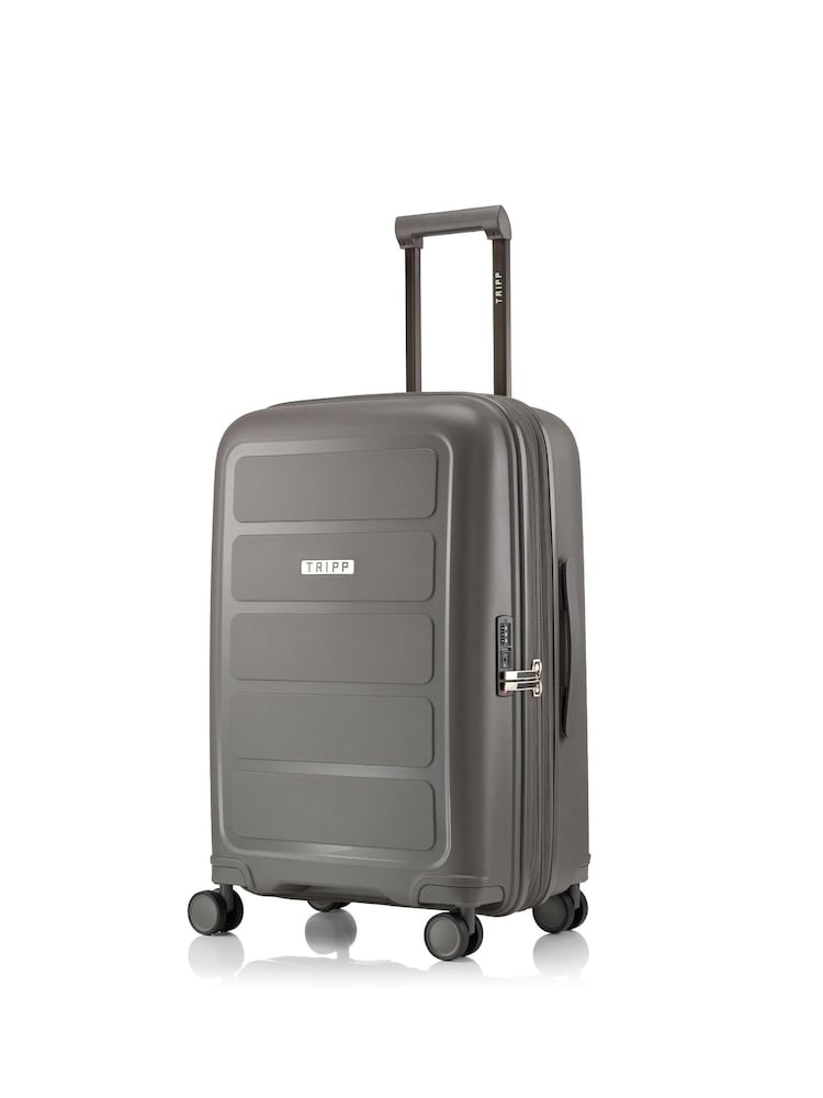 Tripp Grey Medium Travel 4 Wheel Suitcase - Image 2 of 5