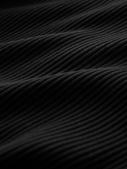 Black/White Ribbed Racer Tank Vest Sleeveless Top - Image 5 of 9
