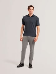 Ted Baker Redman Polo-Shirt mit kurzen Ärmeln und Struktur - Bild 1 von 6