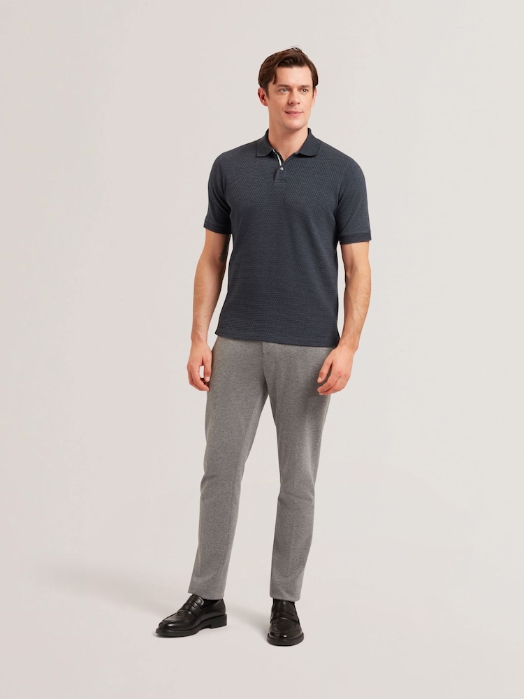 Ted Baker Redman Polo-Shirt mit kurzen Ärmeln und Struktur - Bild 1 von 6