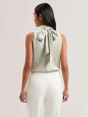 Ted Baker Green Anini Cowl Neck Sleeveless Top - Image 4 of 6