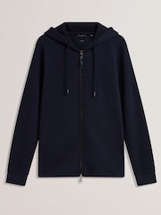 Ted Baker Druski Hoodie mit Zwei-Wege-Reißverschluss und Fischgrätenmuster - Bild 5 von 6