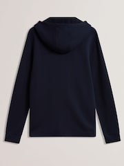 Ted Baker Druski Hoodie mit Zwei-Wege-Reißverschluss und Fischgrätenmuster - Bild 6 von 6