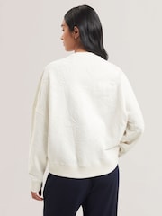 Ted Baker Cream Jjosiee Floral Embroidered Long Sleeve Sweatshirt - Image 4 of 6