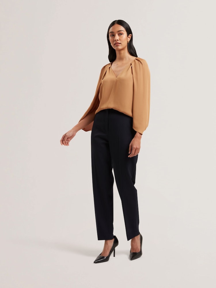Ted Baker Nude Evros Long Sleeve Blouse - Image 1 of 6
