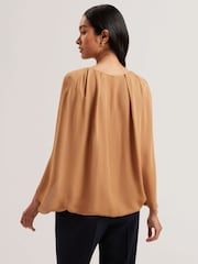 Ted Baker Nude Evros Long Sleeve Blouse - Image 4 of 6