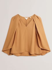 Ted Baker Nude Evros Long Sleeve Blouse - Image 5 of 6