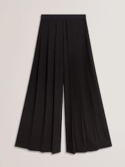 Ted Baker Black Pleata Box Pleat Wide Leg Trousers - Image 4 of 5