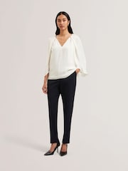 Ted Baker Cream Evros Long Sleeve Blouse - Image 1 of 6