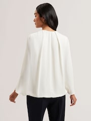 Ted Baker Cream Evros Long Sleeve Blouse - Image 4 of 6