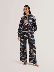 Ted Baker Tropiza Printed Oversized Boyfriend Shirt - Imagen 1 de 6