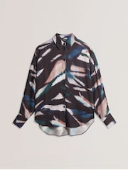 Ted Baker Tropiza Printed Oversized Boyfriend Shirt - Imagen 5 de 6