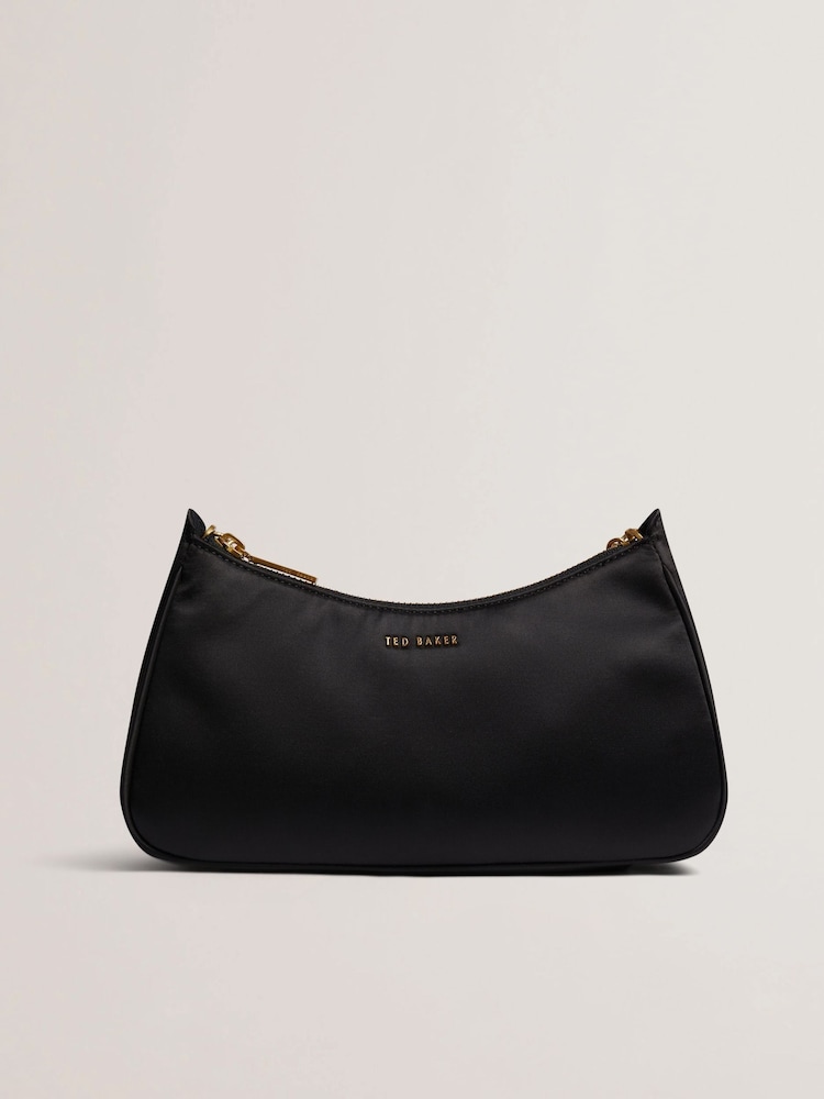 Ted Baker Purple Bolt Agnise Chain Detail Satin Shoulder Bag - Image 1 of 4