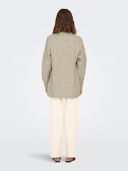 JDY Grey Long Sleeve Open Knit Cable Cardigan - Image 3 of 7