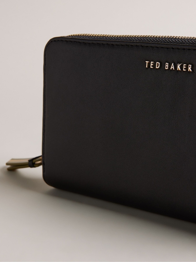 Schwarz - Ted Baker Große Darciea Geldbörse mit Rundum-Reißverschluss und Marken-Webband - Bild 2 von 3 Schwarz - Ted Baker Große Darciea Geldbörse mit Rundum-Reißverschluss und Marken-Webband - Bild 2 von 3