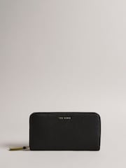 Ted Baker Black Large Darciea Branded Webbing Zip Around Purse - Image 3 of 3