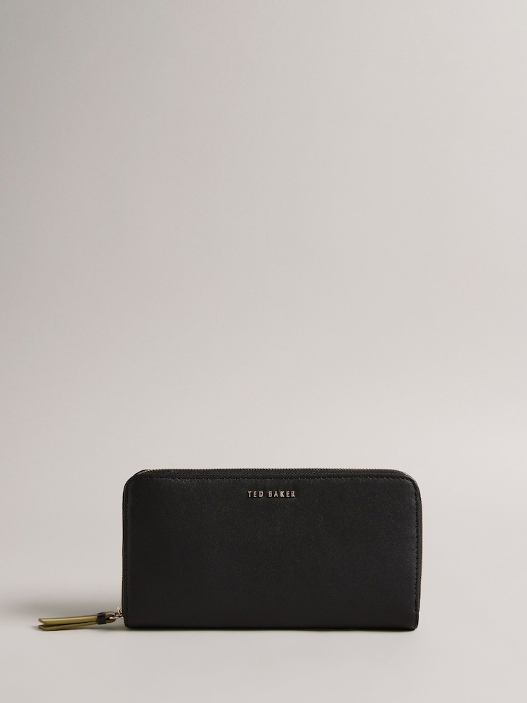 Ted Baker Black Large Darciea Branded Webbing Zip Around Purse - Image 3 of 3
