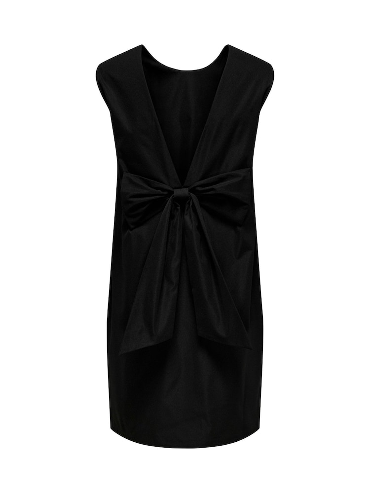 JDY Black Bow Back Mini Shift Dress - Image 5 of 5