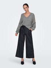 JDY Grey Long Sleeve Sparkle Knitted Jumper - Image 3 of 6