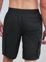 Black/Navy Blue Utility Swim Shorts 2 Pack - Image 5 of 19
