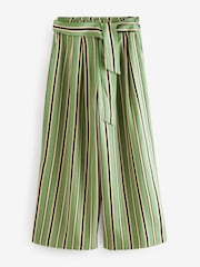 Grün gestreift - Hose mit Taillenband und weitem Bein - Bild 1 von 8