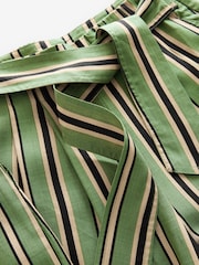 Grün gestreift - Hose mit Taillenband und weitem Bein - Bild 7 von 8