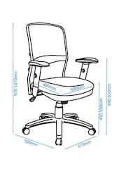 Alphason Black Dakota Mesh Back Office Chair - Image 4 of 5