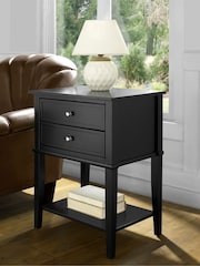 Dorel Home Black Franklin Accent Table with 2 Drawers - Image 1 of 6