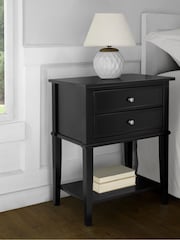 Dorel Home Black Franklin Accent Table with 2 Drawers - Image 2 of 6