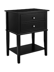 Dorel Home Black Franklin Accent Table with 2 Drawers - Image 4 of 6