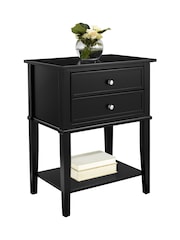Dorel Home Black Franklin Accent Table with 2 Drawers - Image 5 of 6