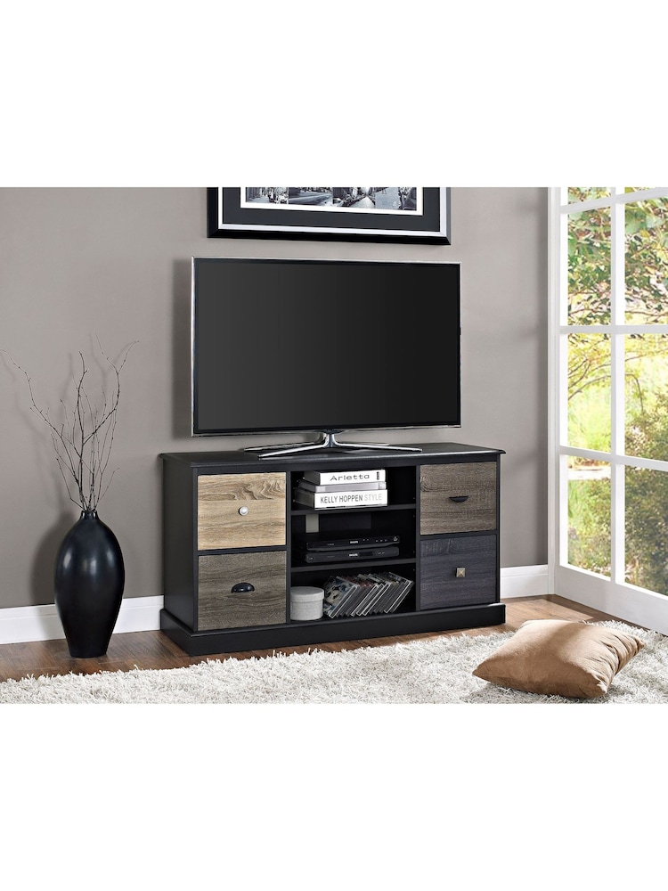 Dorel Home Black Mercer TV Unit Up to 50 Inch - Image 1 of 6