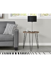 Dorel Home Walnut Owen Retro Round Side Table - Image 1 of 6