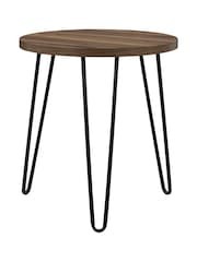 Dorel Home Walnut Owen Retro Round Side Table - Image 3 of 6