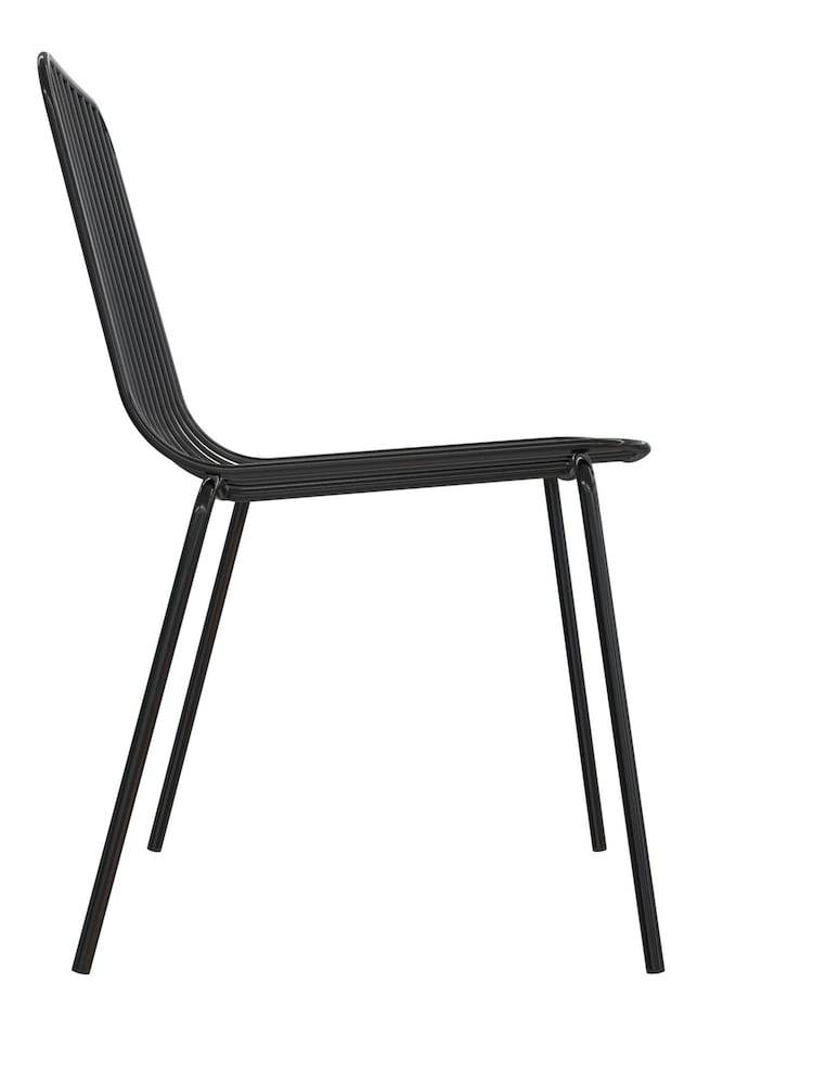 Dorel Home Black Caden Wire Dining Chair Set of 2 - Image 6 of 6