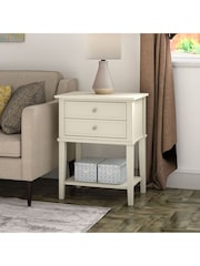 Dorel Home White Franklin Accent Table with 2 Drawers - Image 2 of 6