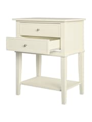 Dorel Home White Franklin Accent Table with 2 Drawers - Image 4 of 6