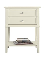 Dorel Home White Franklin Accent Table with 2 Drawers - Image 5 of 6