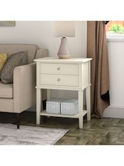 Dorel Home White Franklin Accent Table with 2 Drawers - Image 8 of 9