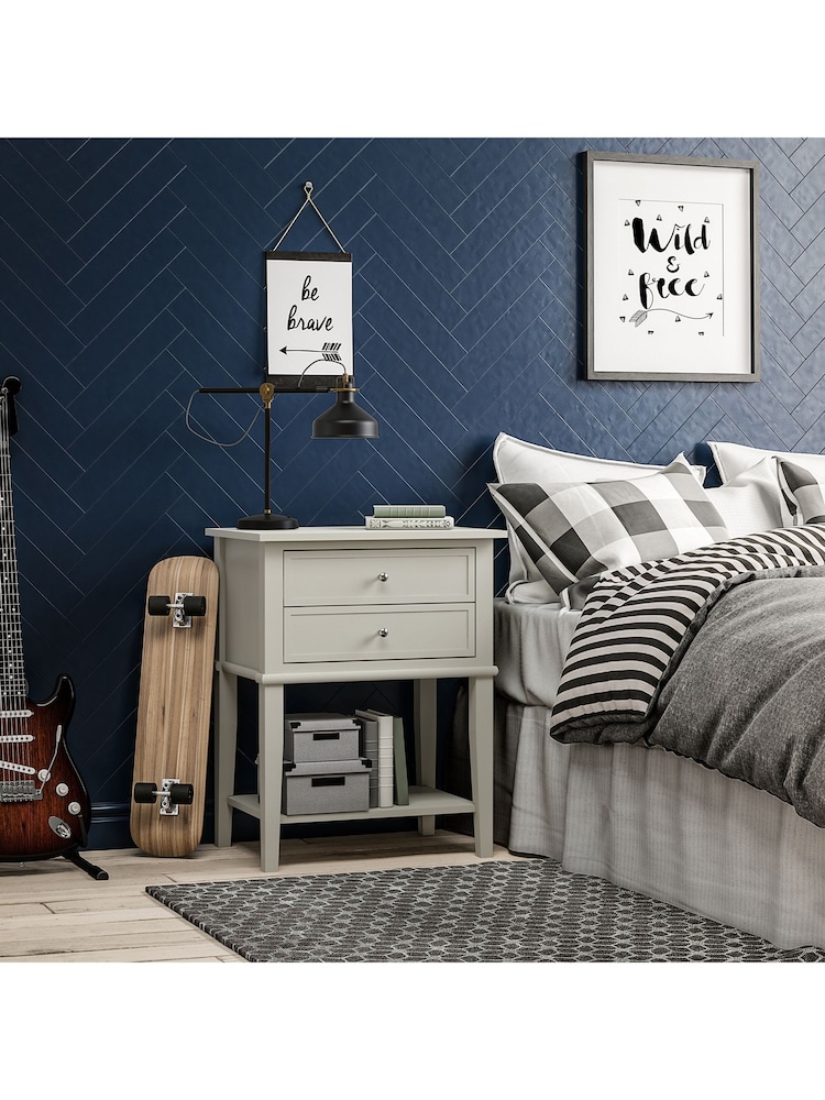 Dorel Home White Franklin Accent Table with 2 Drawers - Image 9 of 9