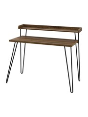 Dorel Home Walnut Haven Retro Office Desk with Riser - Image 2 of 6