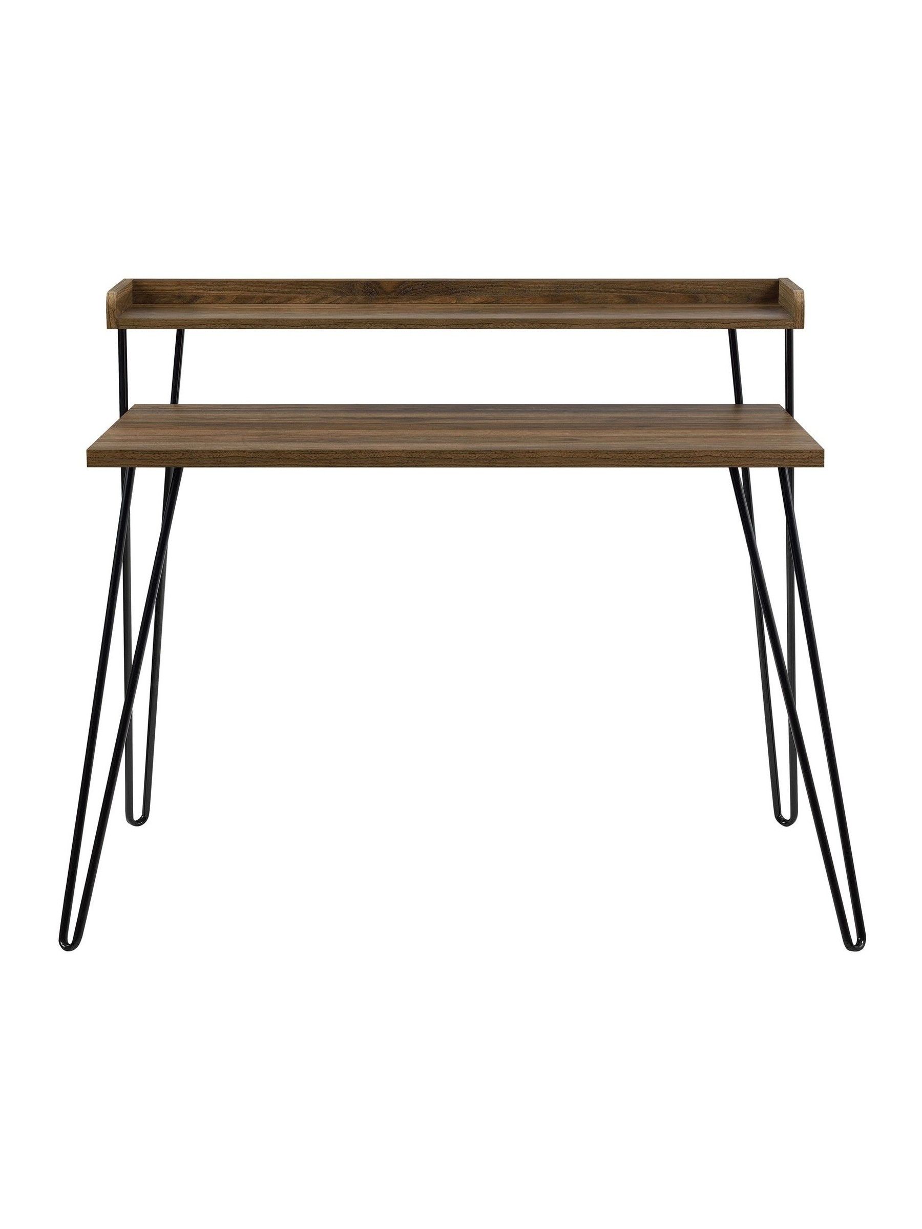 Retro desk with riser top