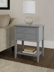 Dorel Home Grey Franklin Accent Table with 2 Drawers - Image 1 of 6