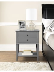 Dorel Home Grey Franklin Accent Table with 2 Drawers - Image 2 of 6