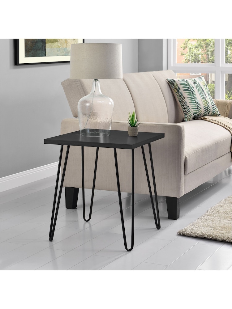 Dorel Home Black Oak Owen Retro Side Table - Image 1 of 6 Dorel Home Black Oak Owen Retro Side Table - Image 1 of 6