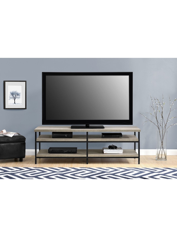 Dorel Home Grey Oak Elmwood TV Unit, up to 60 inch - Image 1 of 6