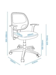 Alphason Black Medium Back Mesh Operators Office Chair Davis - Image 5 of 5